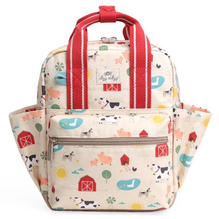 Mini Canvas Backpack - Farm Friends
