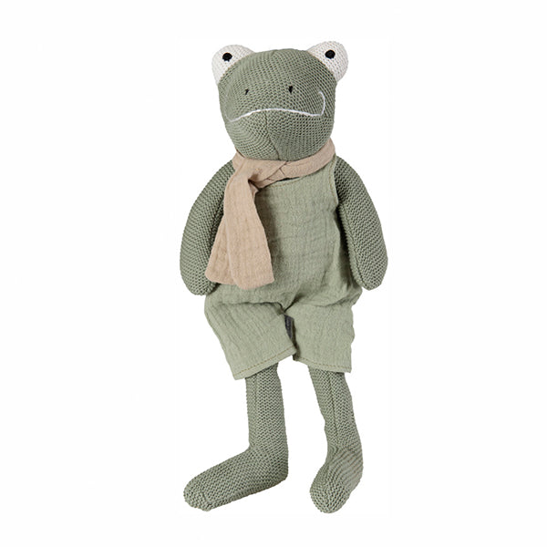Cotton Knitted Stuffed Animal - Jeremy the Frog