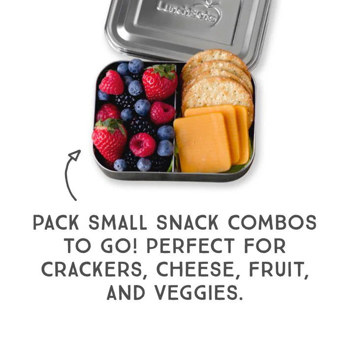 Lunchbots Stainless Steel Mini Snack Box - 2 compartment