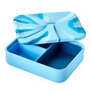 Lunchbots Large Silicone Build-A-Bento Box - Blue Tie Dye