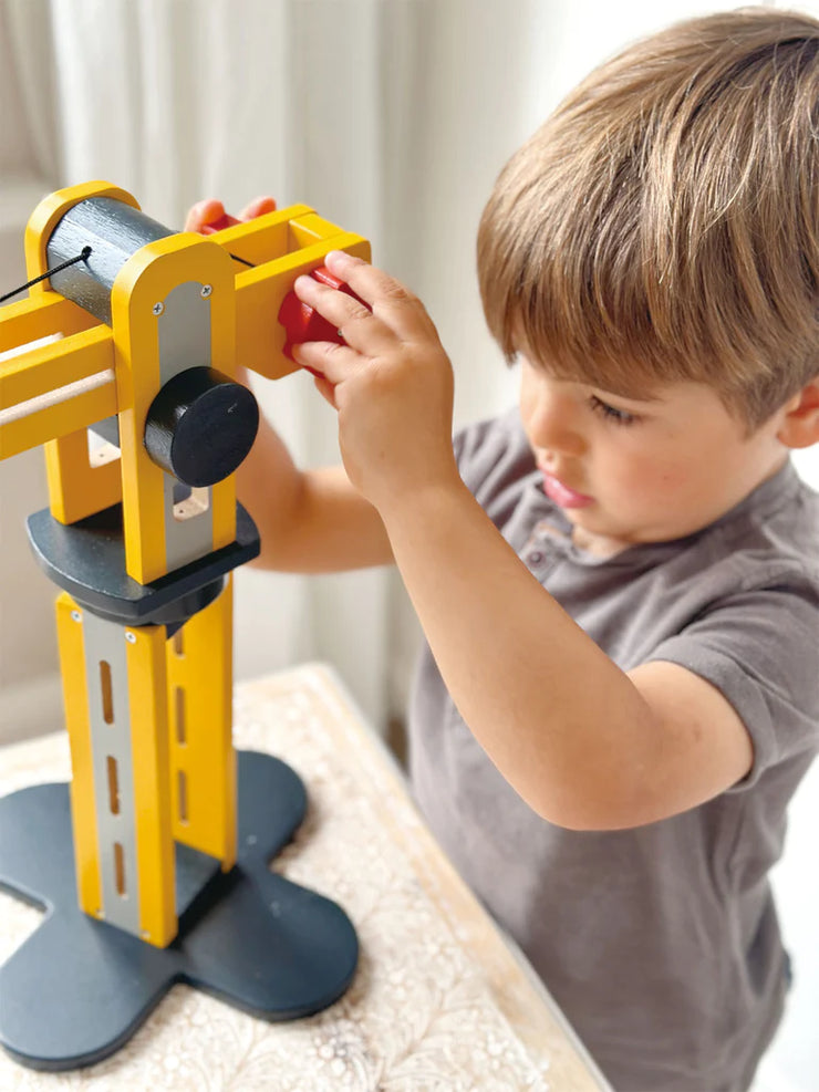 Wooden Big Yellow Crane