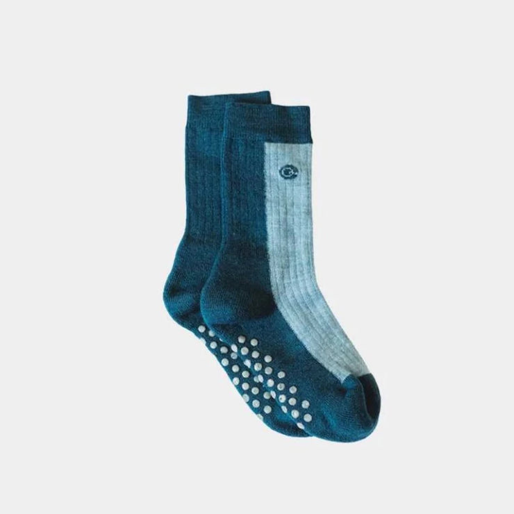 Merino Wool Mid-Weight Kids Socks - Blue