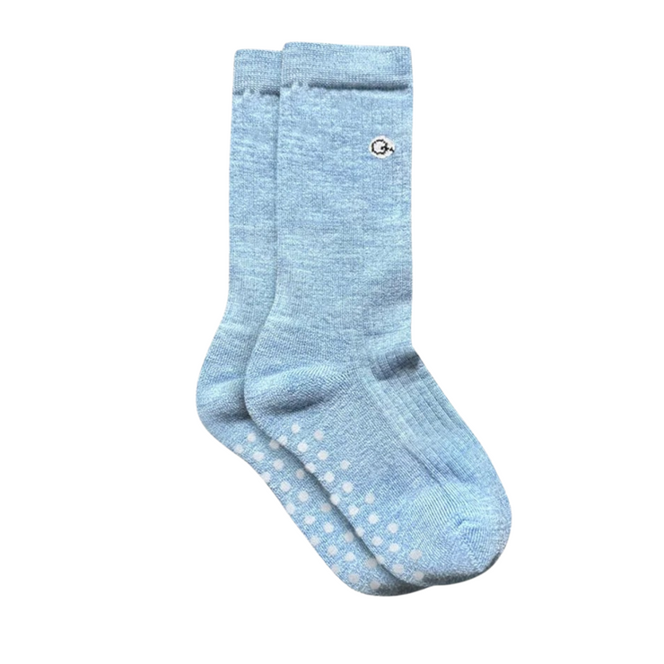 Merino Wool Midweight Kids Socks - Blue