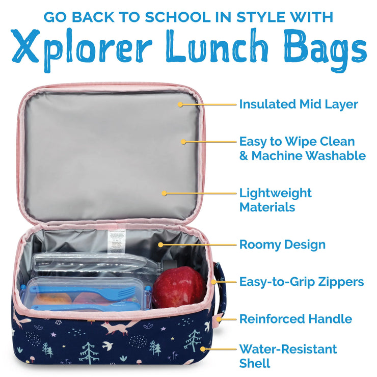 Kids' Lunch Bag - Navy Forest