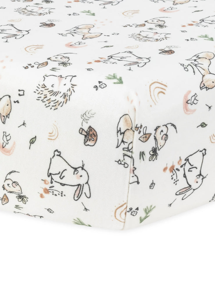 Organic Cotton Playpen Sheet - Woodland Babies