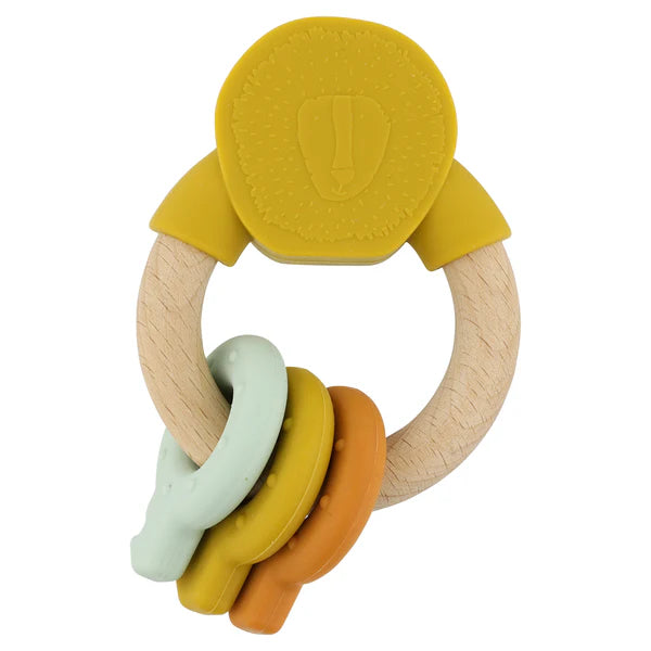 Trixie Wooden Silicone Activity Ring - Lion