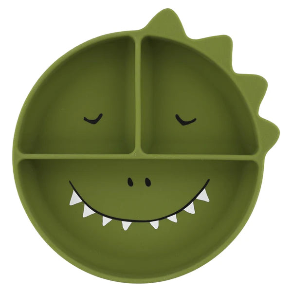 Trixie Silicone Divided Suction Plate - Dino