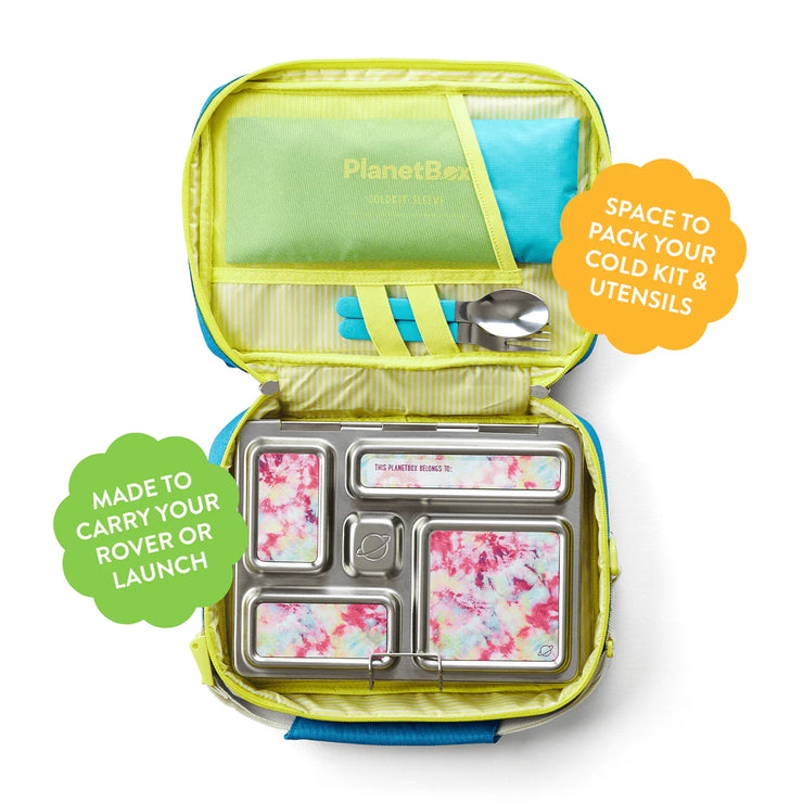 Planetbox Rover/Launch Insulated Carry Bag - Watermelon (Teal + Coral)