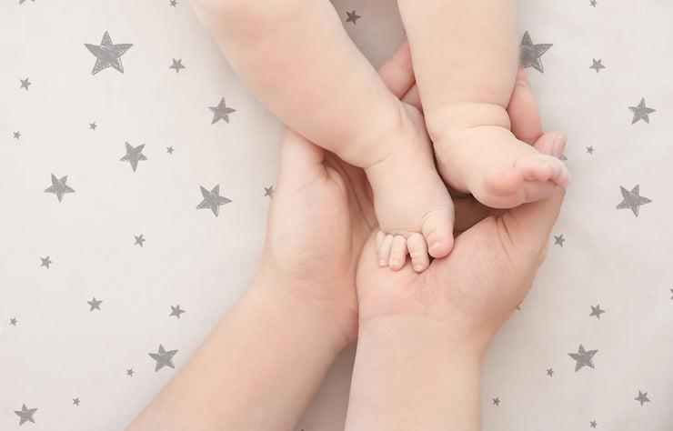 Organic Jersey | Flat Changing Pad - Grey Stars