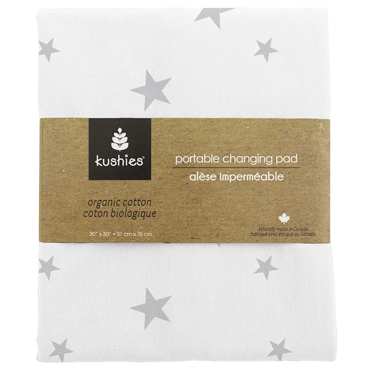 Organic Jersey | Flat Changing Pad - Grey Stars