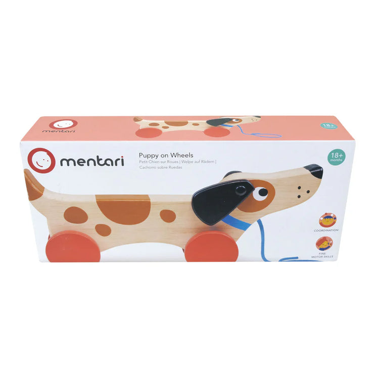 Mentari Wooden Puppy On Wheels