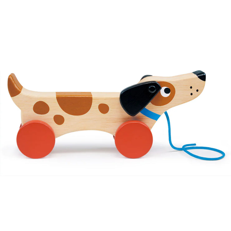 Mentari Wooden Puppy On Wheels