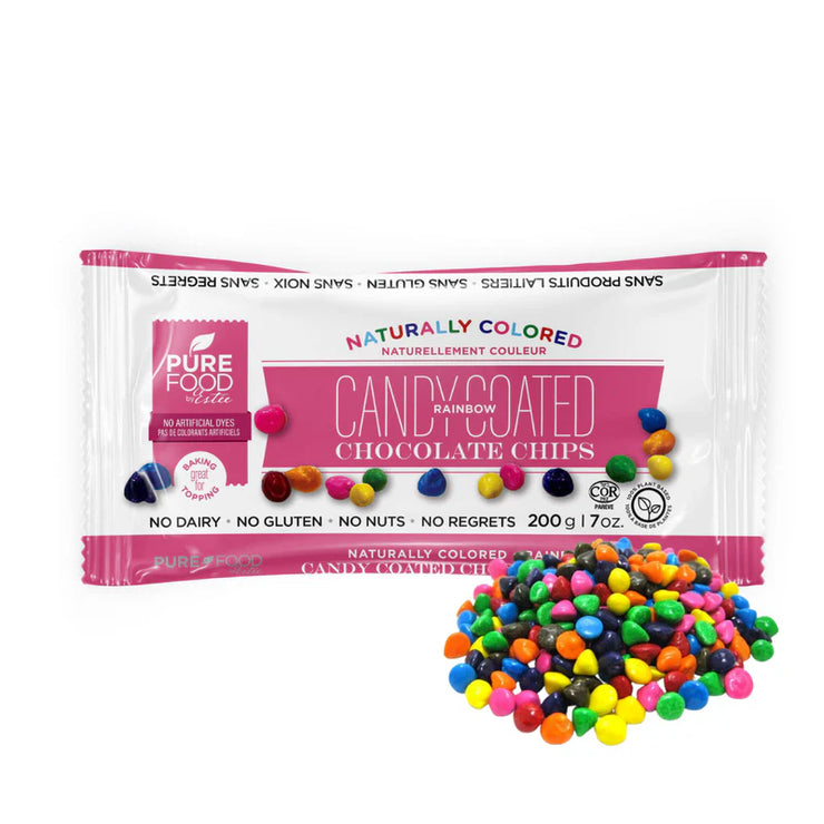 Naturally-Coloured Rainbow Chocolate Chips