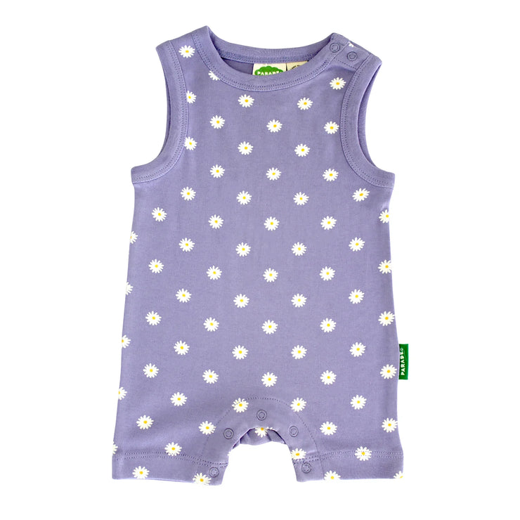 Parade Organics Tank Romper - Lilac Daisies