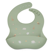 Silicone Bib - Sage Safari
