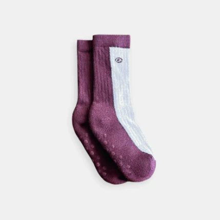 Merino Wool Mid-Weight Kids Socks - Berry