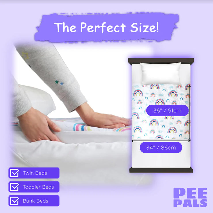 Pee Pals Reusable Waterproof Potty Training Mat (Pack Of 2) - Trucks