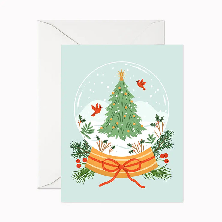 Snow Globe Christmas Greeting Card