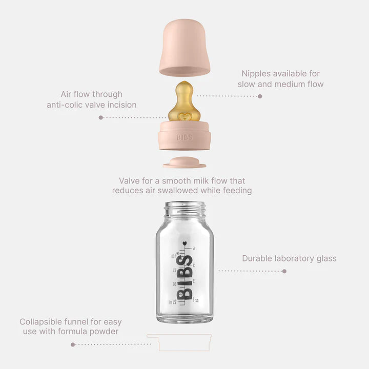 BIBS Ivory Glass Bottle Set - 4 oz