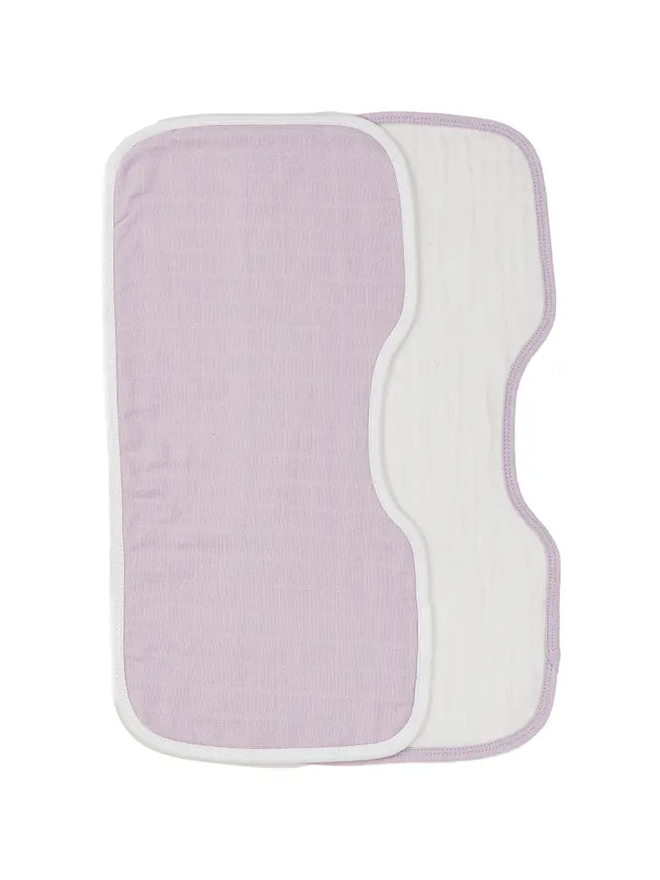 Organic Curved Muslin Burp Cloths 2-pack