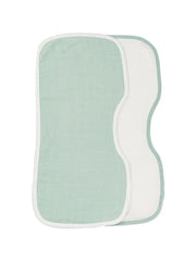 Organic Curved Muslin Burp Cloths 2-pack