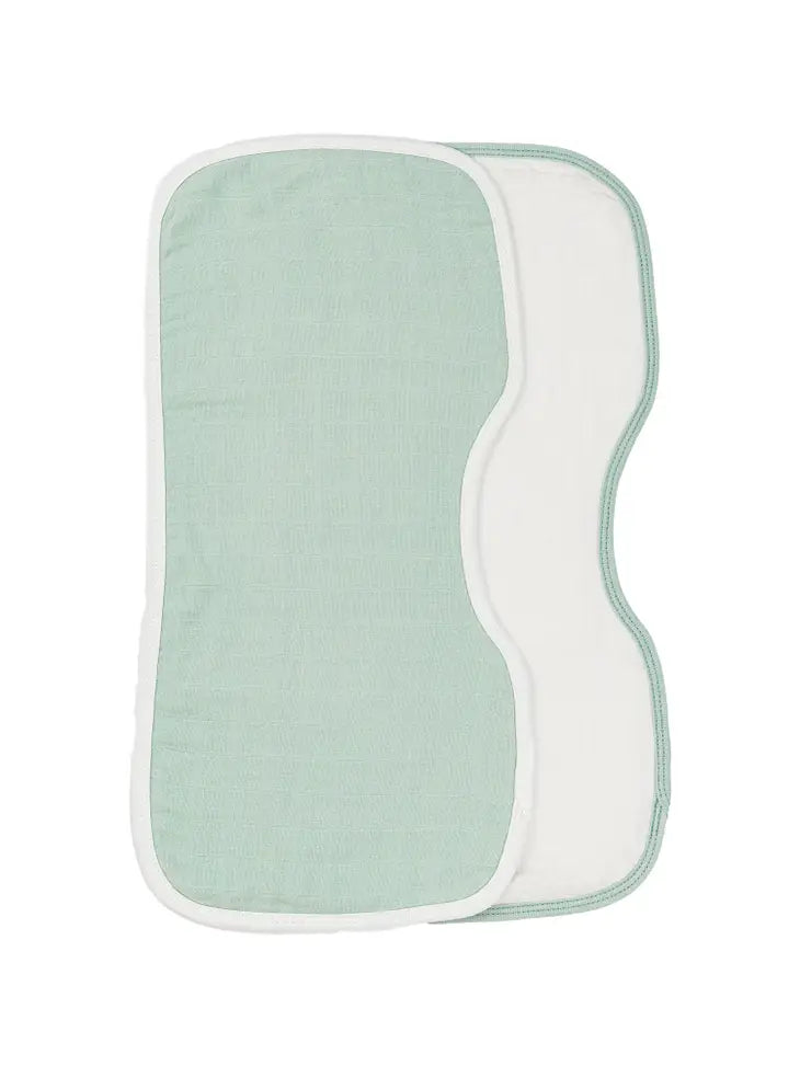 Organic Curved Muslin Burp Cloths 2-pack