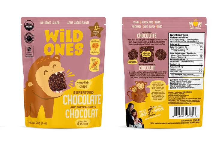 Wild Ones Smoothie Crisps - Superfood Chocolate