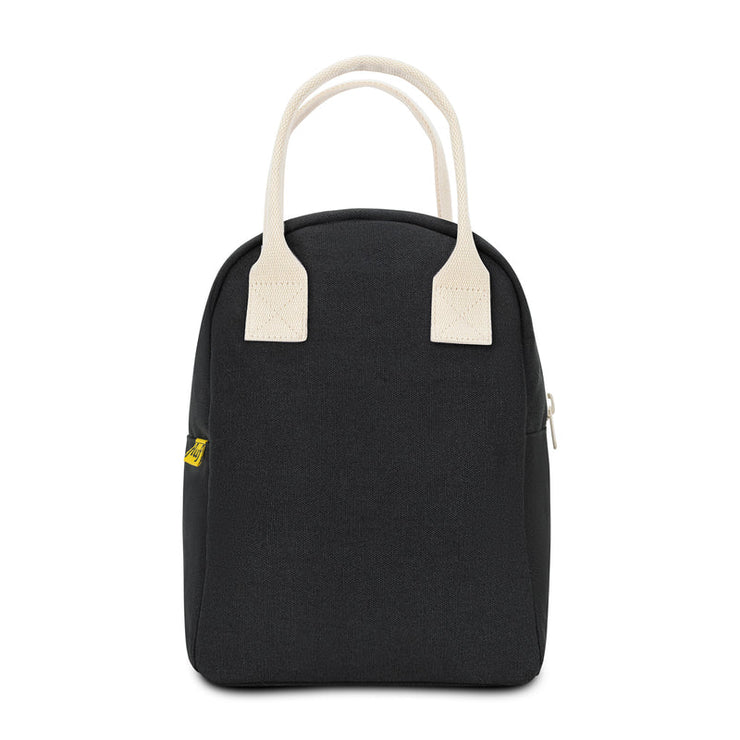 Fluf Organic Cotton Lunch Bag - Black/Natural