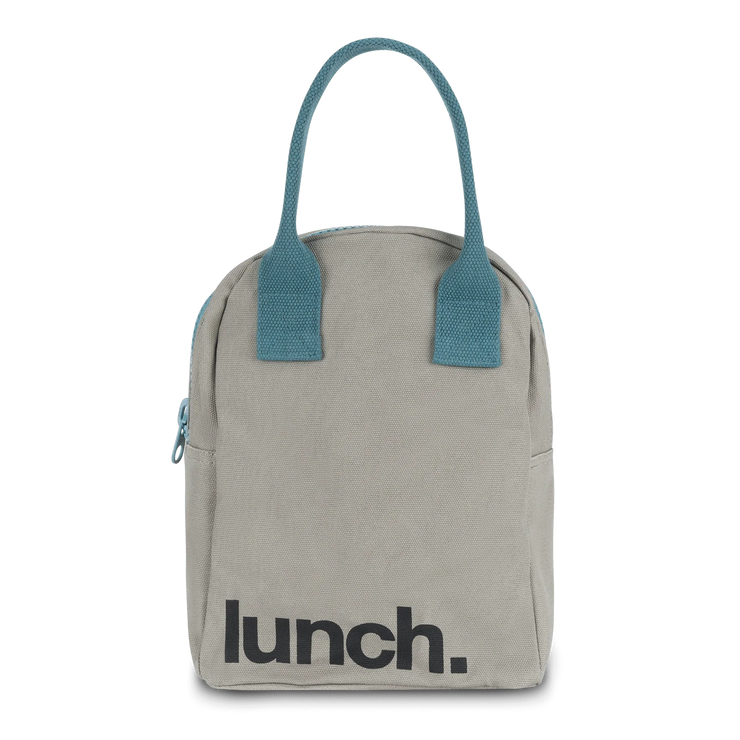 Fluf Organic Cotton Lunch Bag - Grey/Midnight