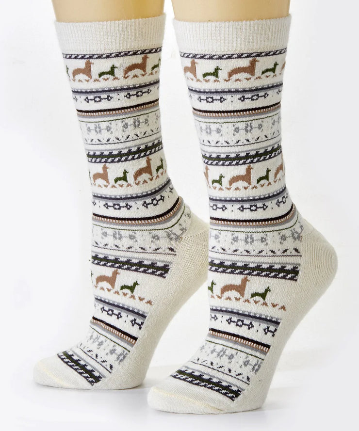 Alpaca Socks for Women/Men - Ivory