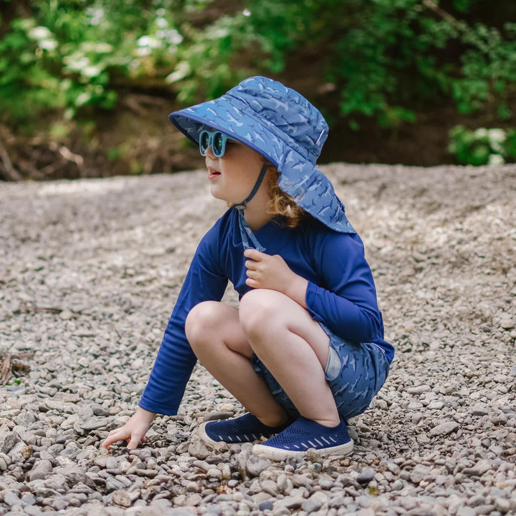 Adjustable Water Repellent Adventure Hat - Sharks