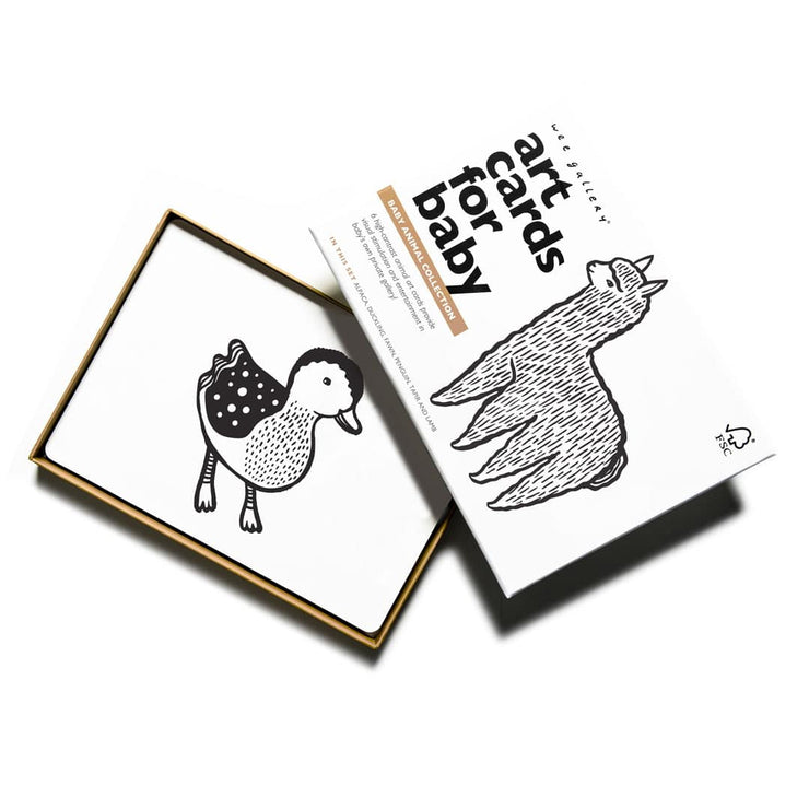 B&W Art Cards - Baby Animals