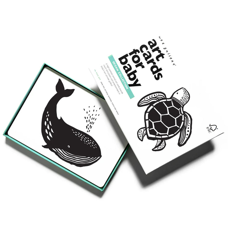 B&W Art Cards - Ocean