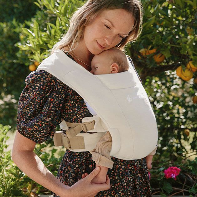 Ergo Embrace Soft Knit Newborn Carrier - Cream