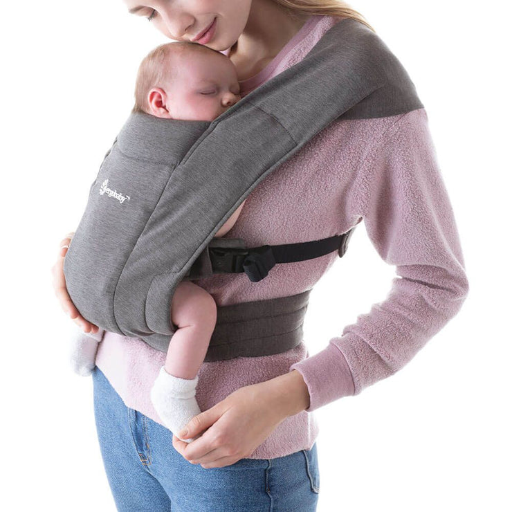 Ergo Embrace Soft Knit Newborn Carrier - Heather Grey