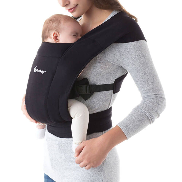Ergo Embrace Soft Knit Newborn Carrier - Black