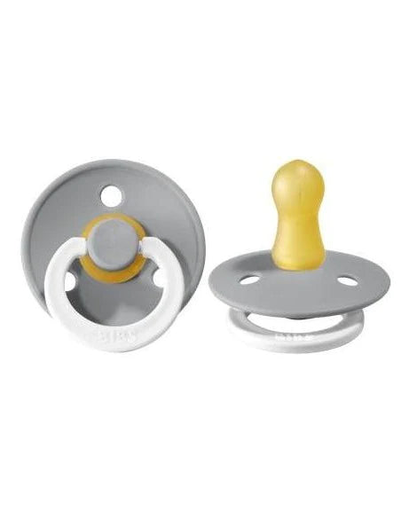 BIBS GLOW Natural Rubber Pacifier 2 PK Round - 0-6 Months