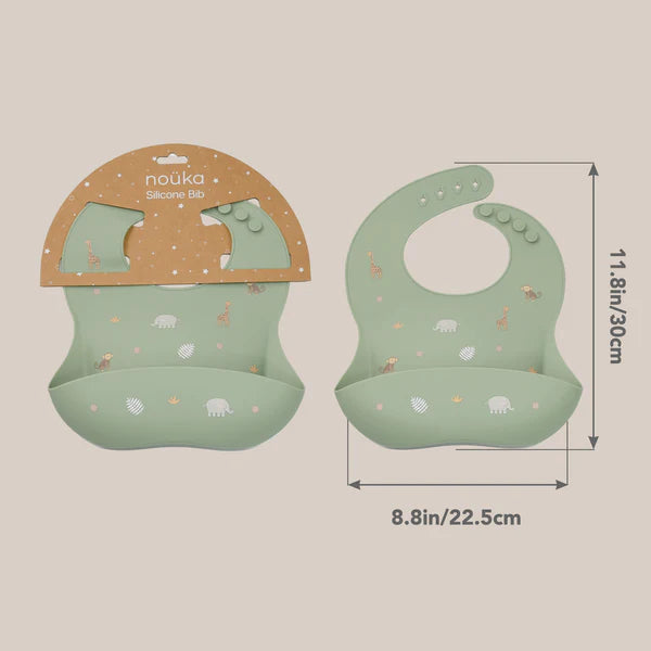 Silicone Bib - Sage Safari