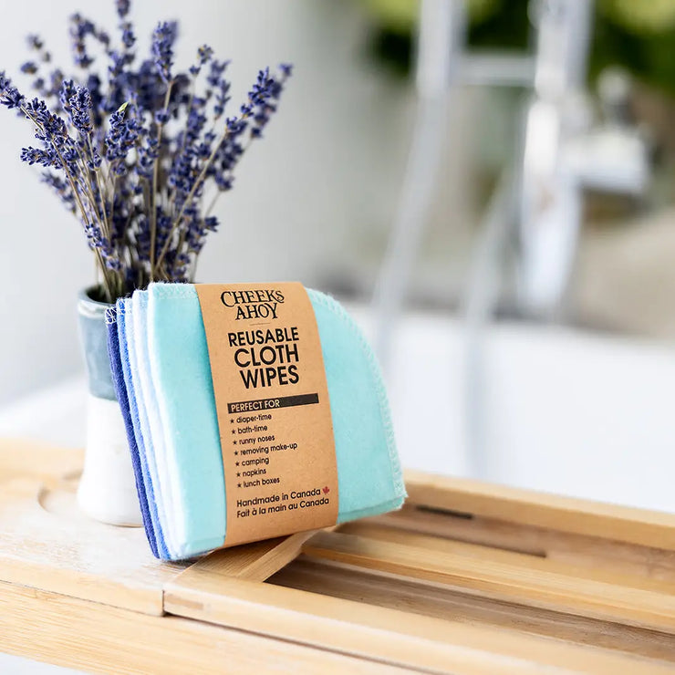 Reusable Cloth Wipes - Blues