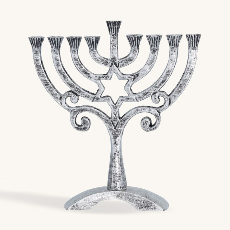 Antiqued Chanukah Menorah