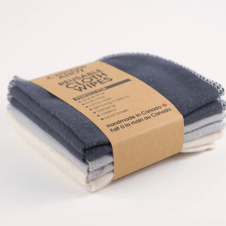 Reusable Cloth Wipes - Warm Neutral/Charcoal