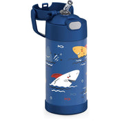 Thermos FUNtainer 12oz Water Bottle with Straw Top - Sharks
