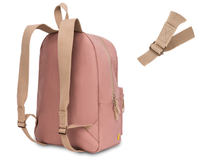 Fluf Organic Cotton Canvas Backpack - Mauve/Pink