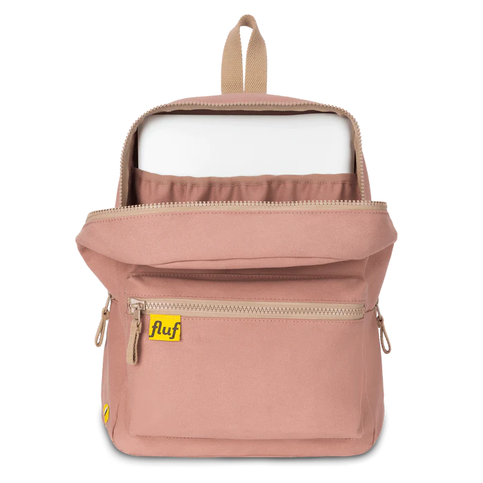 Fluf Organic Cotton Canvas Backpack - Mauve/Pink