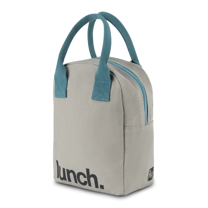 Fluf Organic Cotton Lunch Bag - Grey/Midnight