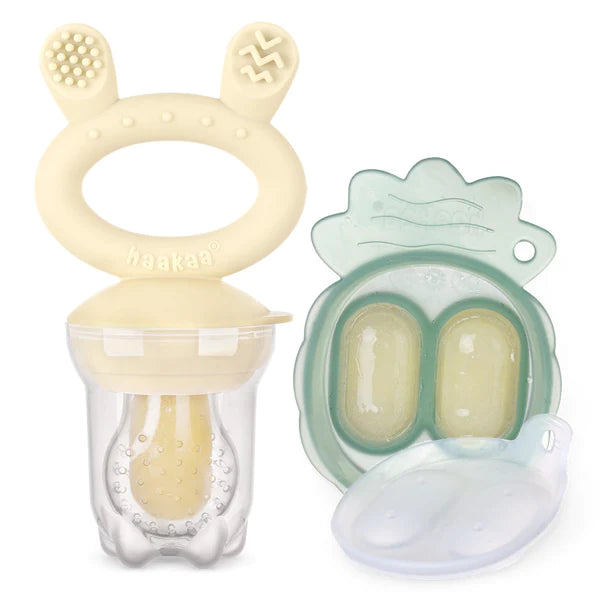 Haakaa Freeze N Feed Teether Feeder Mini Combo Pink