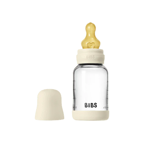BIBS Ivory Glass Bottle Set (Slow Flow) - 4 oz