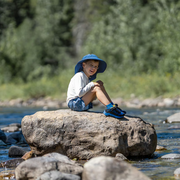 Adjustable Water Repellent Adventure Hat - Blue