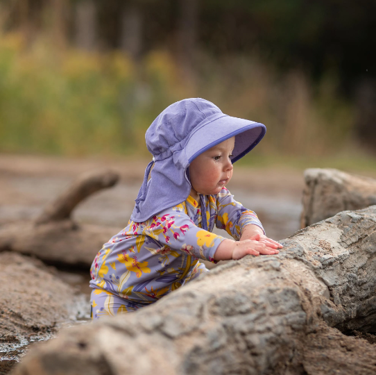 Adjustable Water Repellent Adventure Hat - Purple