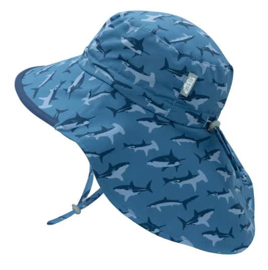 Adjustable Water Repellent Adventure Hat - Sharks